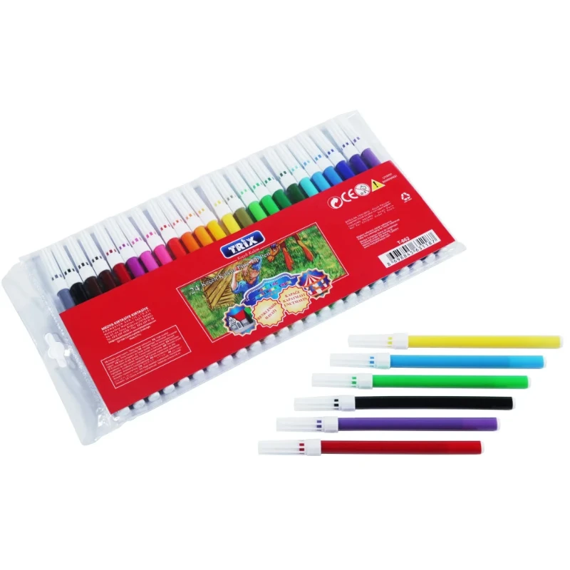 24 Renk Lüks Keçeli Kalem Seti